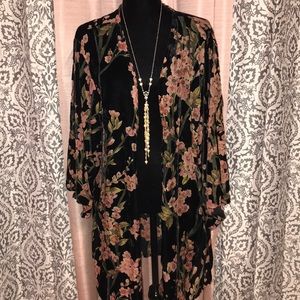 Floral Velvet Kimono